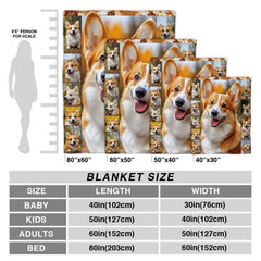 Playful corgi vignettes and green leaf borders on an artistic bedding set.