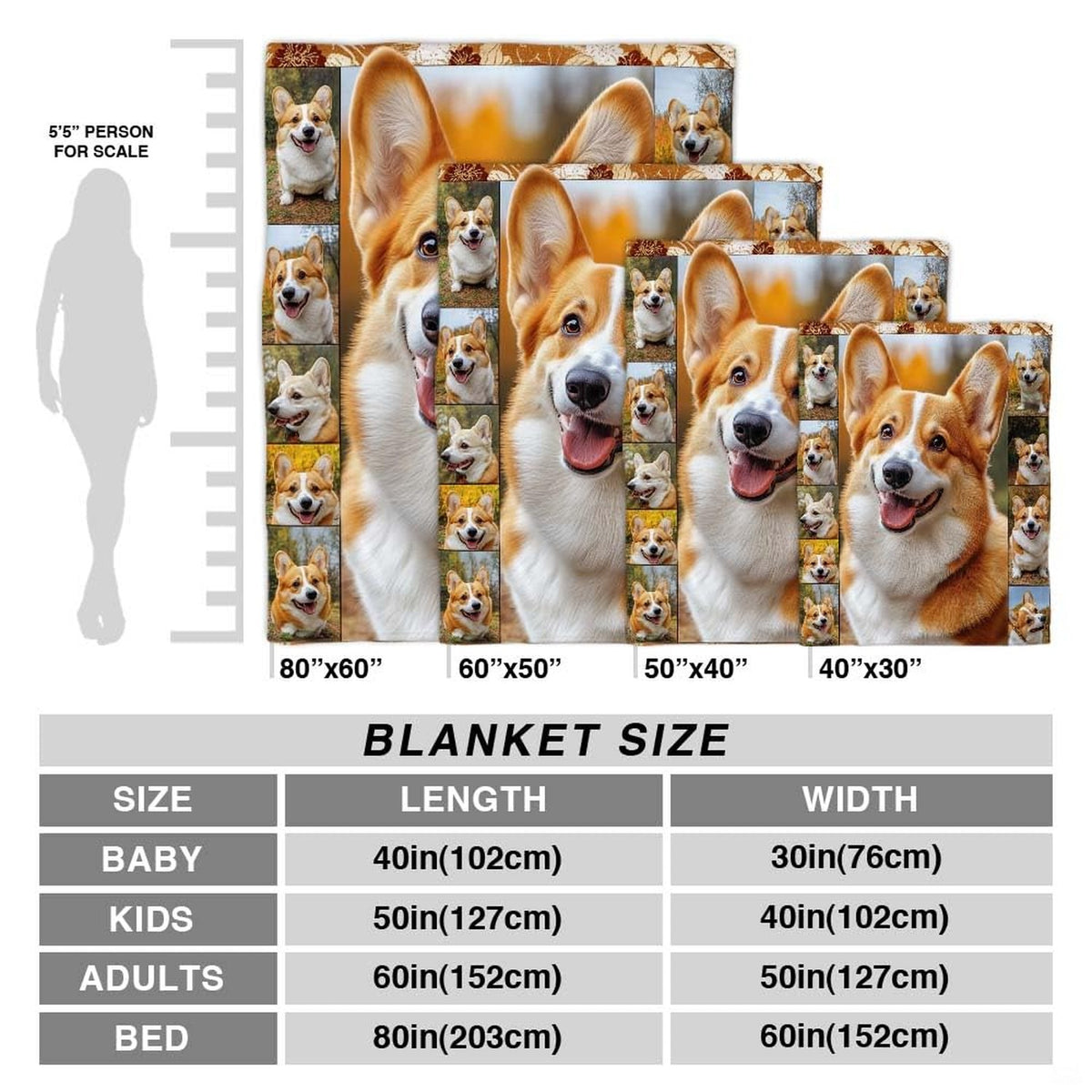 Playful corgi vignettes and green leaf borders on an artistic bedding set.