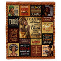 Portraits of Black women in prayer with Christian scripture panels and African geometric border, view 1.