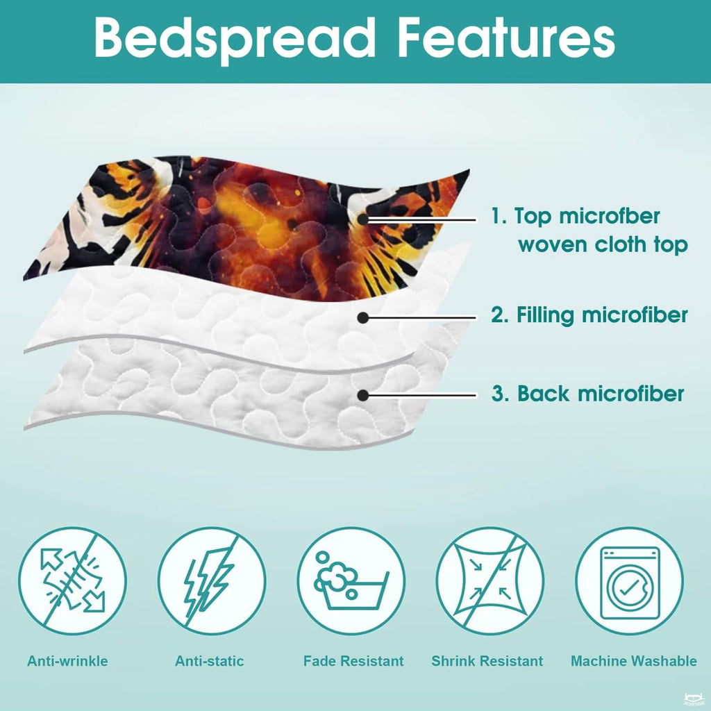 Cropped tiger color detail in a product feature graphic