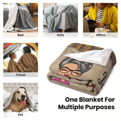 Jeminise Customized Reading Blanket for Book Lovers, Personalized Daughter Gift