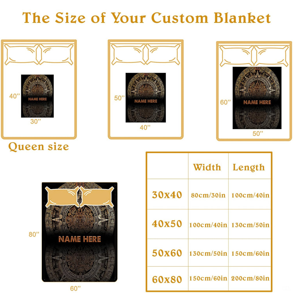Side angle view highlighting three-dimensional metallic bronze and stone textures across an Aztec art theme.