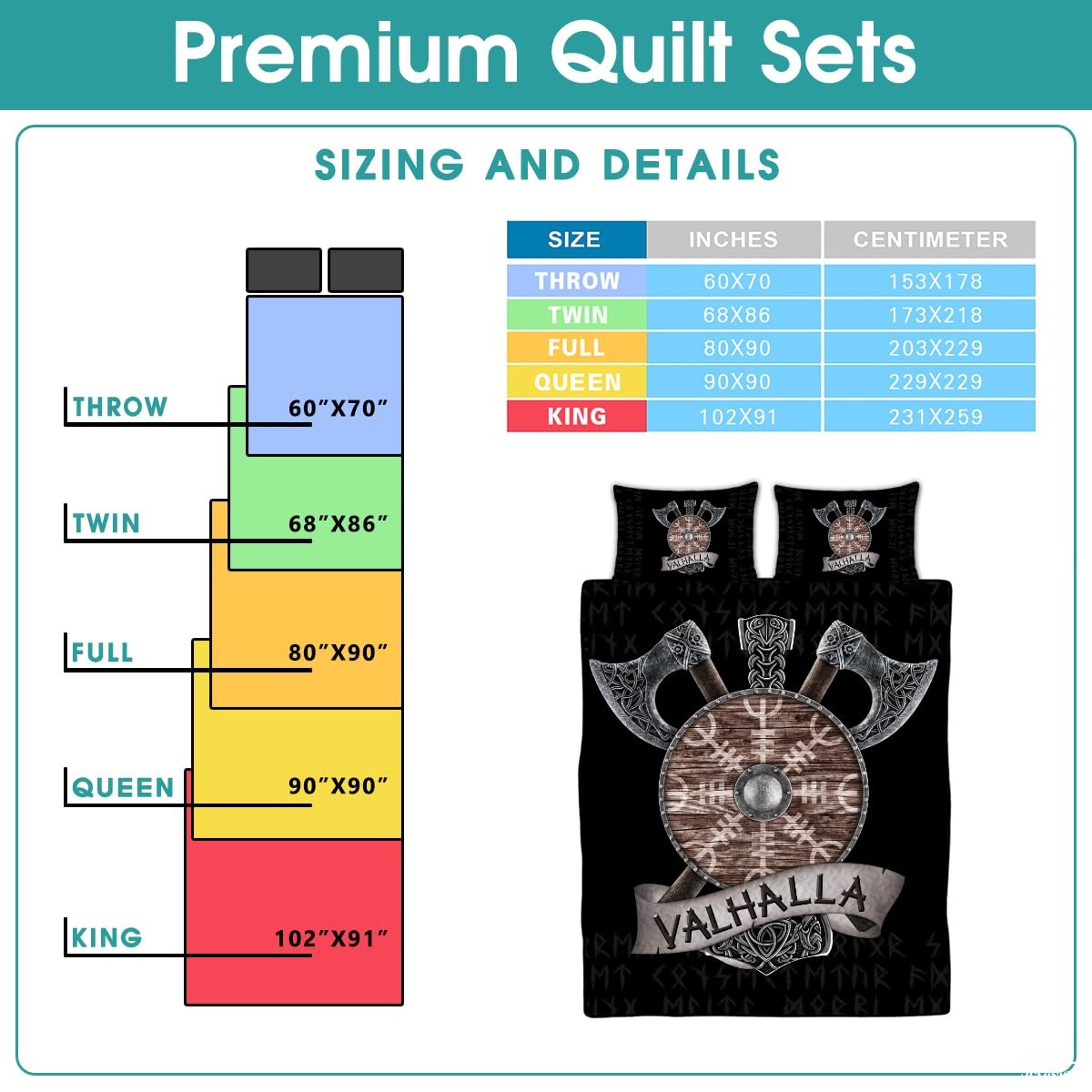 Viking shield quilt microfiber layer panel
