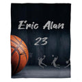 Personalized Basketball Close Up Blanket with Name and Number