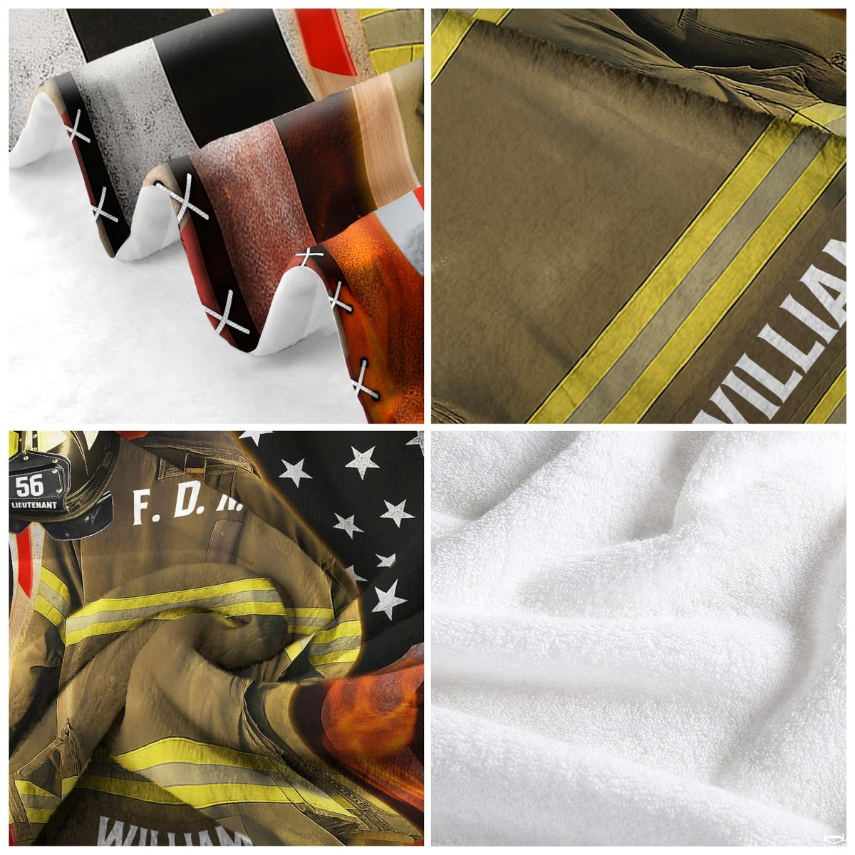 thematic accent bedroom scene highlighting the heroic first responder bedding set centered in a rustic industrial room.