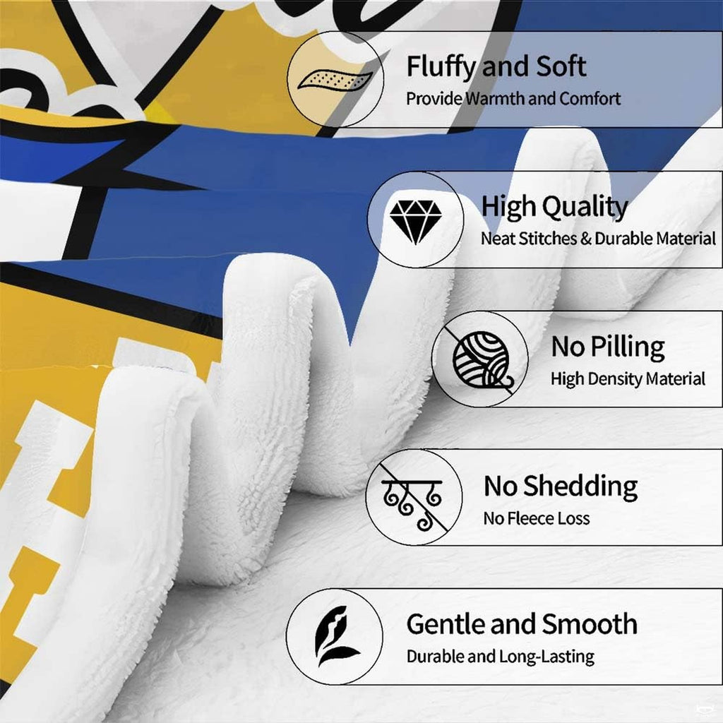 Volleyball typography sports throw blanket view 4 detailing geometric graphic panels and player silhouettes