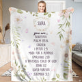 Custom Floral Butterfly Inspirational Blanket, Machine Washable