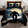 Personalized Bigfoot Silhouette Forest Night Scene Quilt Set