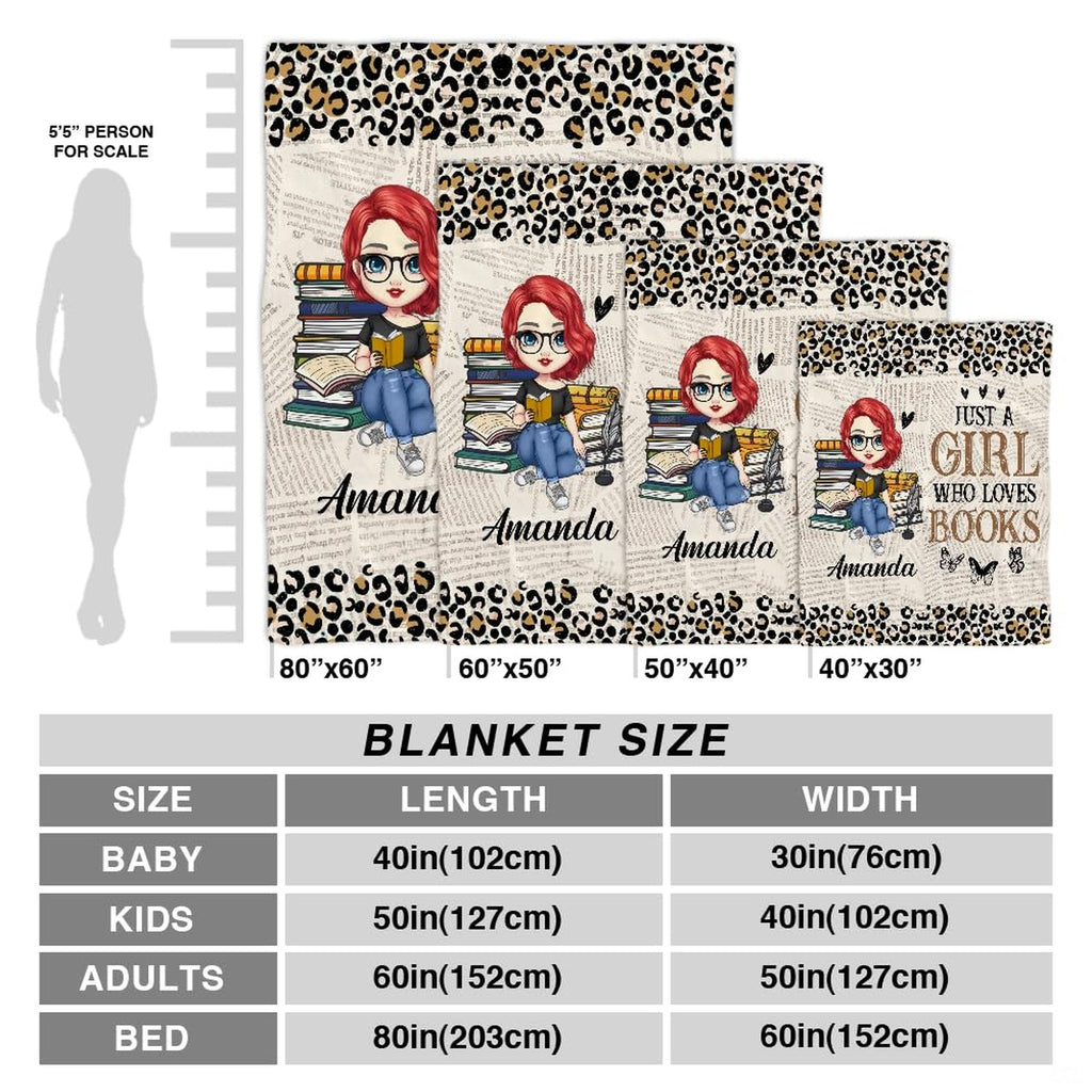 Full flat graphic layout of newsprint collage reader girl throw blanket.