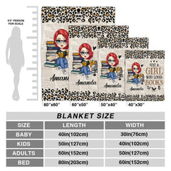 Full flat graphic layout of newsprint collage reader girl throw blanket.