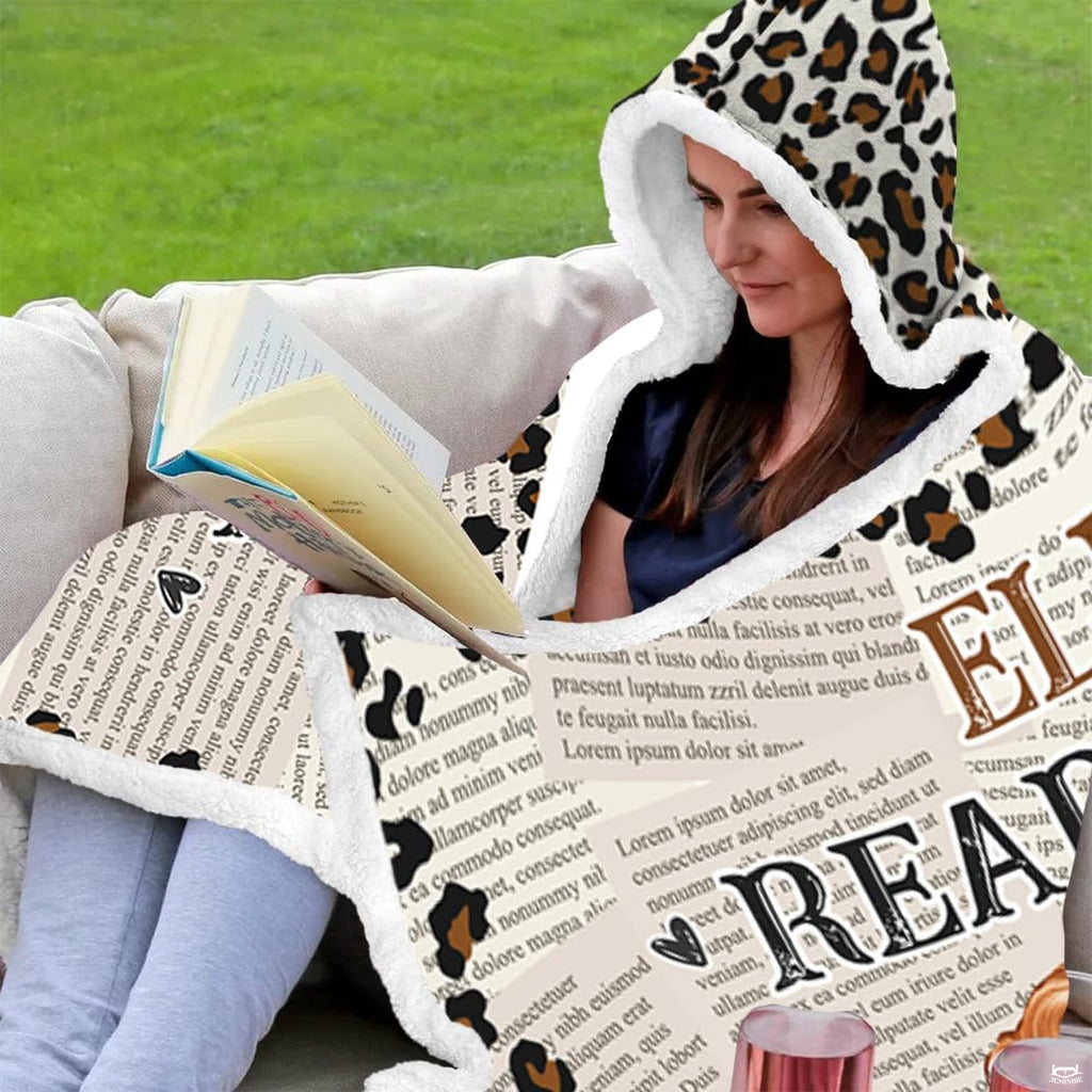 Close-up detail of leopard novel throw blanket highlighting plush inner lining and graphic print