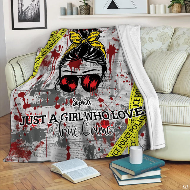 Investigative newspaper design draped across a light armchair beside books and drink mug.