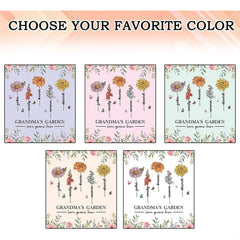 Watercolor botanical meadow textile laid flat in studio overview