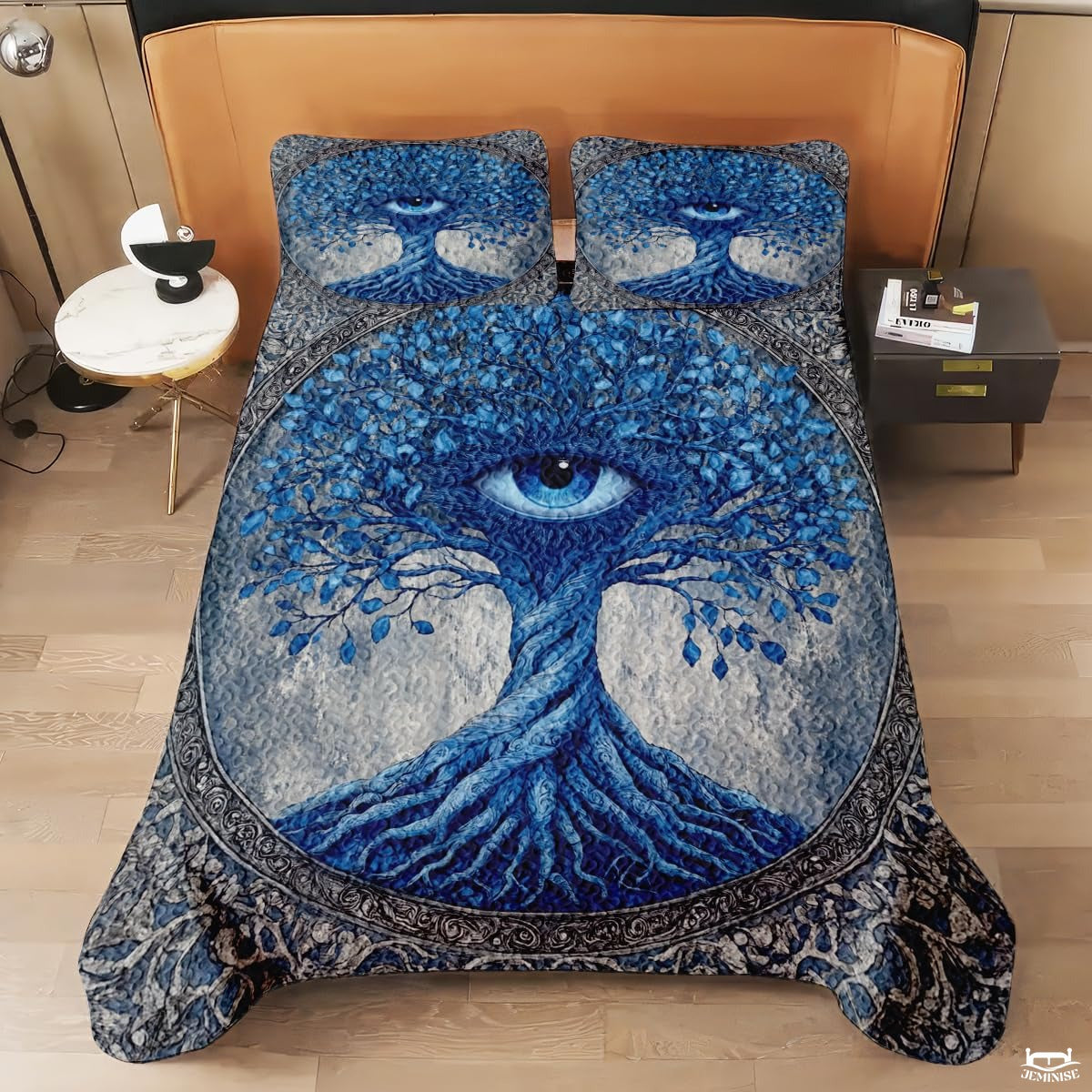 Custom Celtic Tree of Life Quilt Set with Fantasy Central Eye Artwork