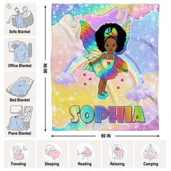 Overview of whimsical rainbow fairy bedding set brightening a cozy aesthetic bedroom space.