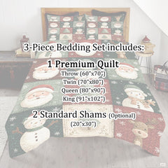 Graphic overview outlining included bedding set components and rectangular measurements.