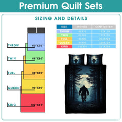Personalized Bigfoot by Campfire Bedding Quilt Sets