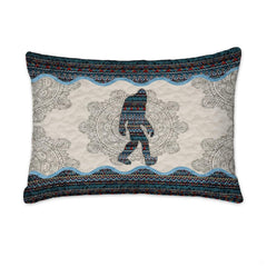 Matching pillowcase detail for bohemian bedding set showcasing coordinating Bigfoot mandala floral geometry