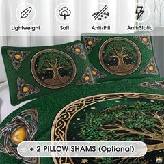 Personalized Yggdrasil Tree of Life Quilt Sets, Machine Washable