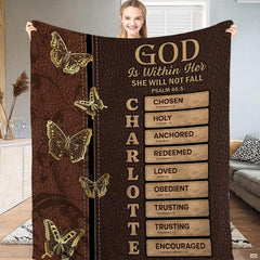 Faux thematic accent bedding set featuring rich brown damask textures, golden butterflies, and elegant scripture typography.