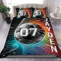 Custom Soccer Ball Net Comforter Set, Machine Washable