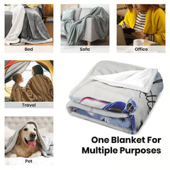 Dimension reference diagram for hockey goalie save graphic blanket