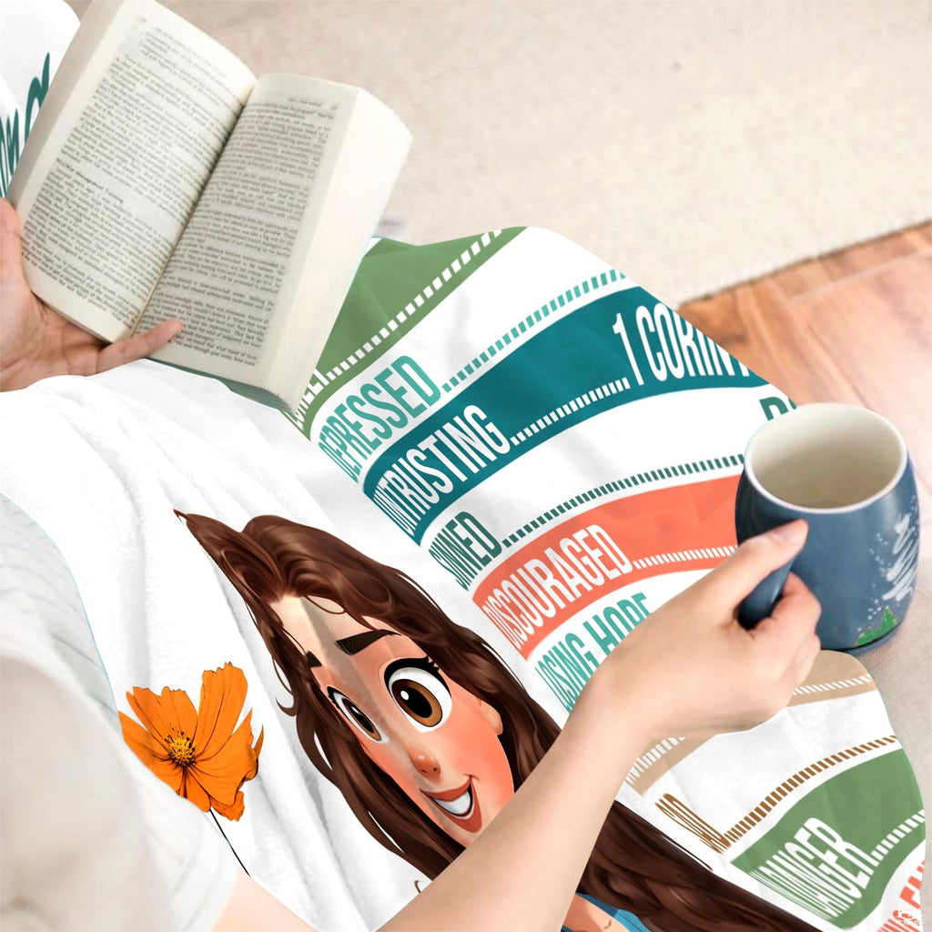 Custom Christian girl Bible emergency numbers Blanket