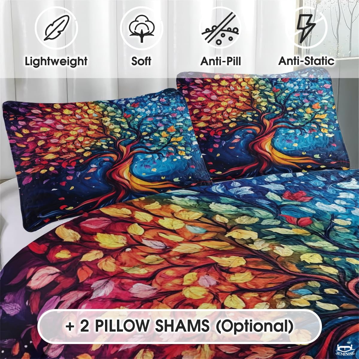 Custom Tree of Life Quilt Set Celtic Yggdrasil Bedding