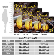 Softball equipment illustration blanket draped over armchair