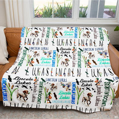 Rustic duck hunting bed spread aesthetic styled in a cabin lodge bedroom decor setting.