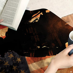 Detailed view of weathered American flag stars and distressed texture effects on Blanket.