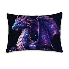 Fantasy Winged Dragon Comforter Set with Starry Nebula Pattern And Bedroom Setting