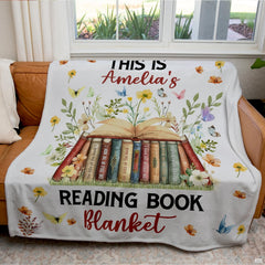 Personalized Just A Girl Who Loves Books Blanket - Custom Name Book