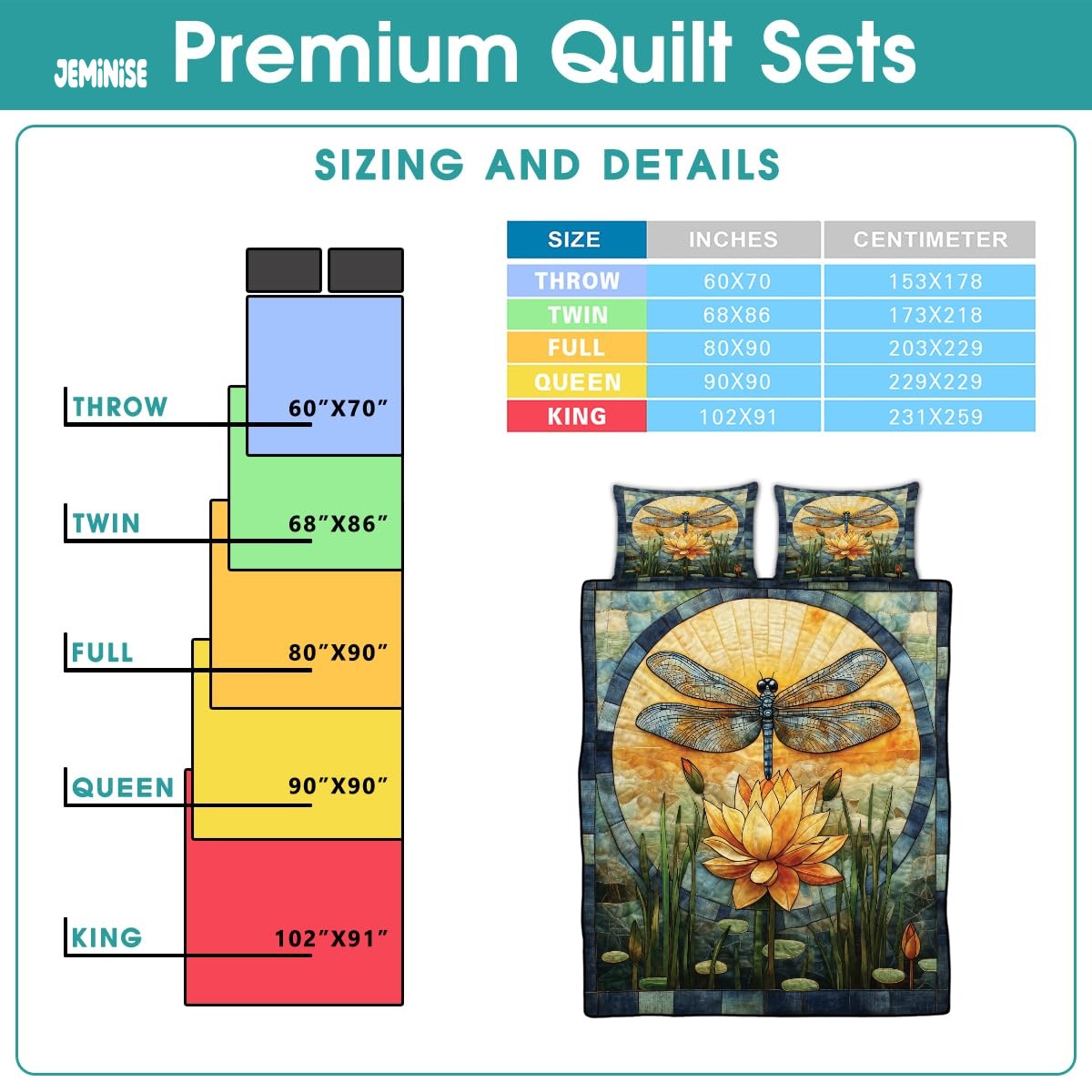 Jeminise Cat Farmhouse Quilt Set, Cozy Animal Bedding