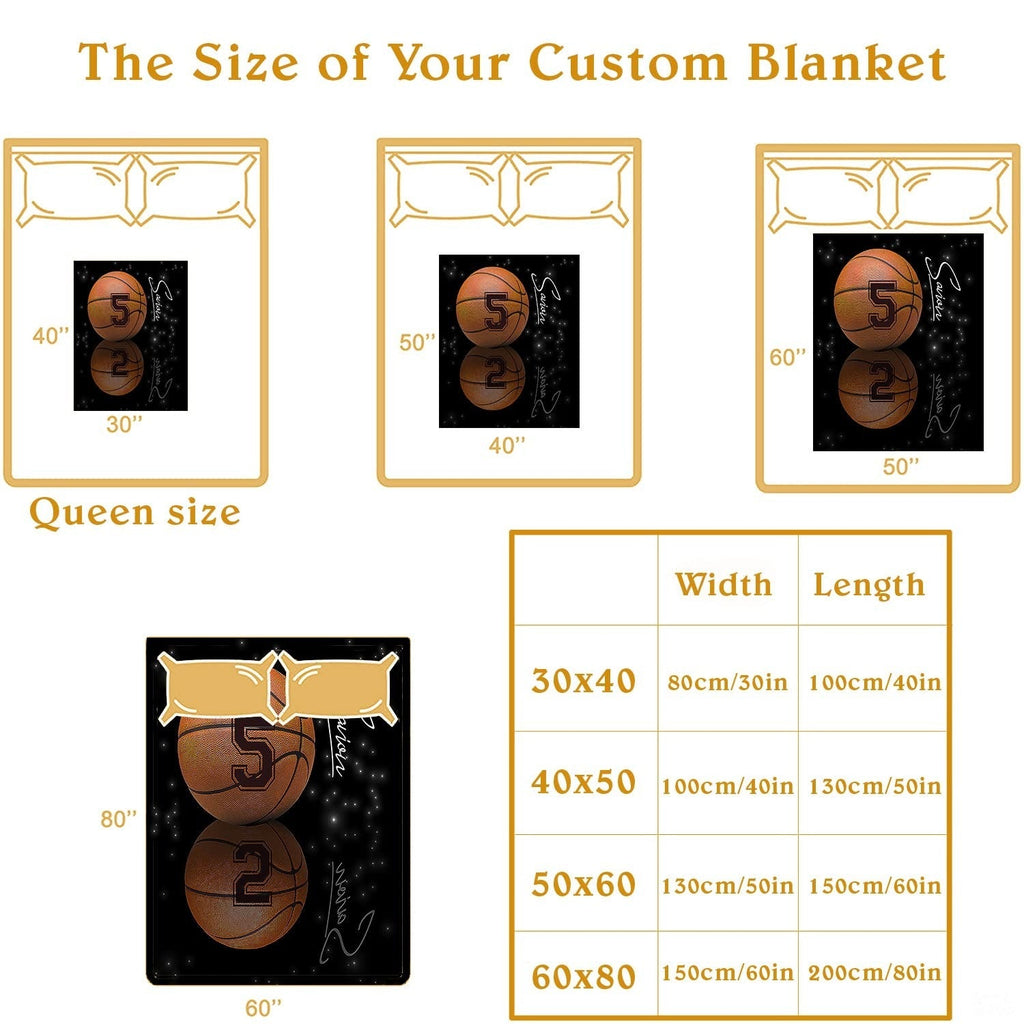 Reflection basketball blanket bed size guide