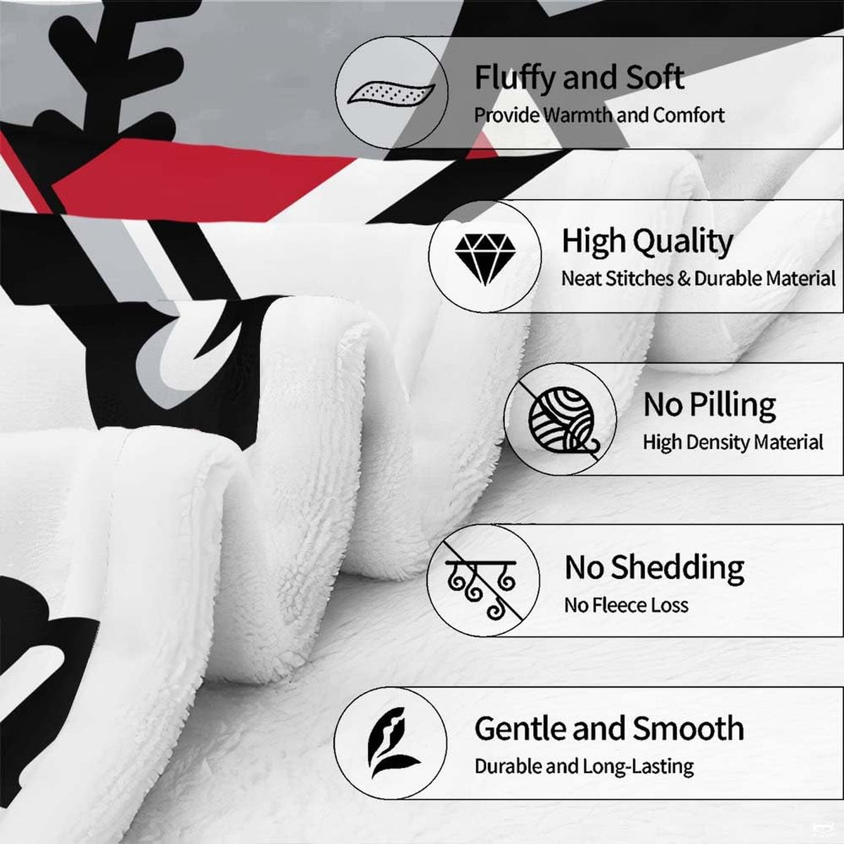 Size comparison chart illustrating dimensions for the baseball blanket home collection.
