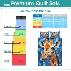 Jeminise Cat Farmhouse Quilt Set, Cozy Animal Bedding