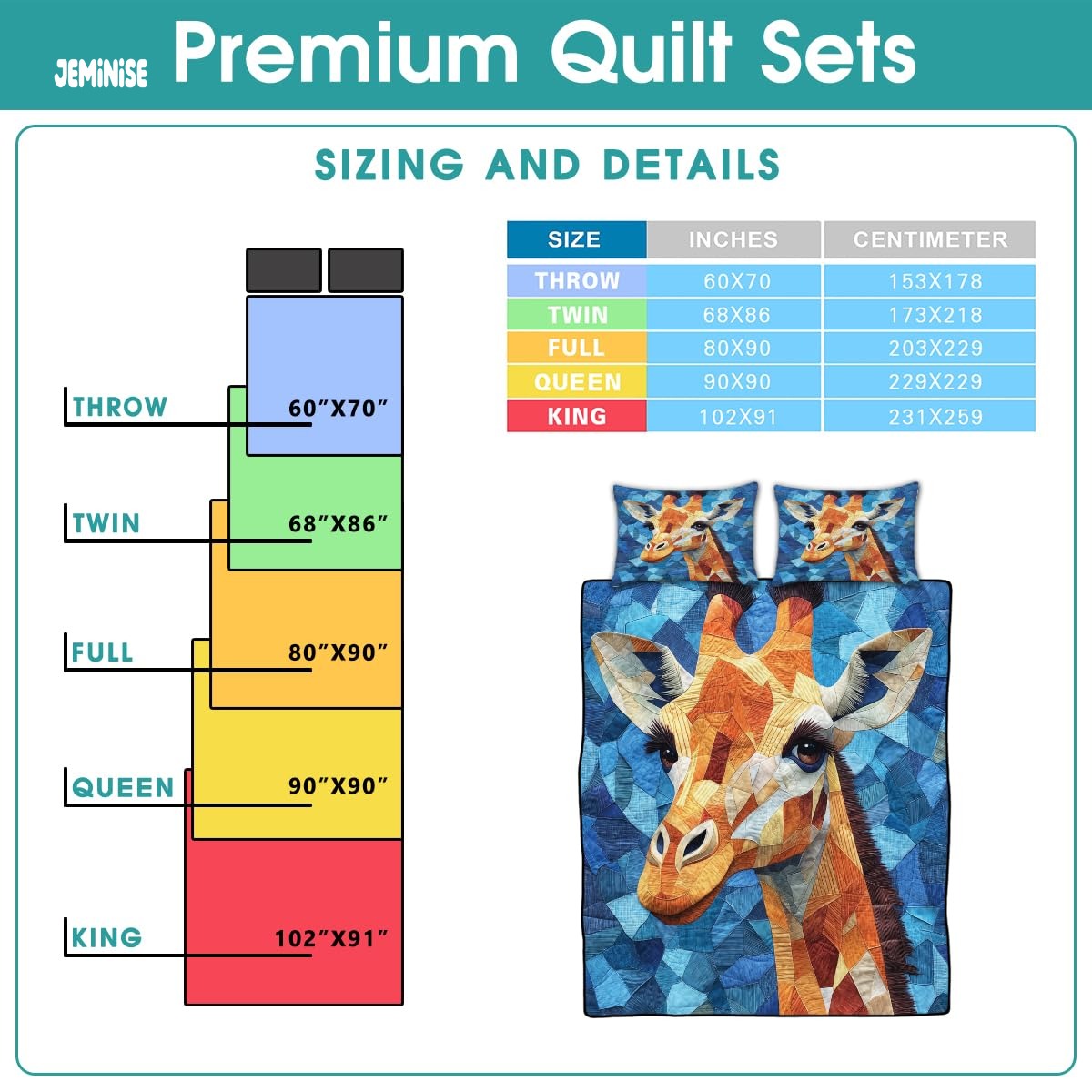 Jeminise Cat Farmhouse Quilt Set, Cozy Animal Bedding