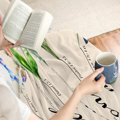 Custom Inspirational Floral Butterfly Bible Verse Blanket