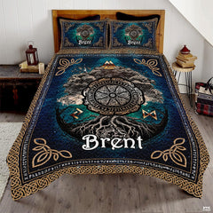Personalized Viking Celtic Tree of Life Quilt Quilt Set - Viking Style