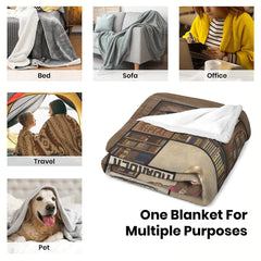 Jeminise Customized Reading Blanket for Book Lovers, Personalized Daughter Gift