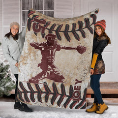 Custom Name Catcher Batter Baseball Baseball Throw, Baseball Blanket Gift Baseball Bedding Gift for Adult, Christmas New Years Gift for Baseball Player, Pitcher Gift (Baseball Design 21)
