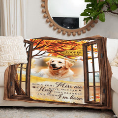 Detailed quad perspectives highlighting fine woodgrain and autumn leaf printing on throw blanket.