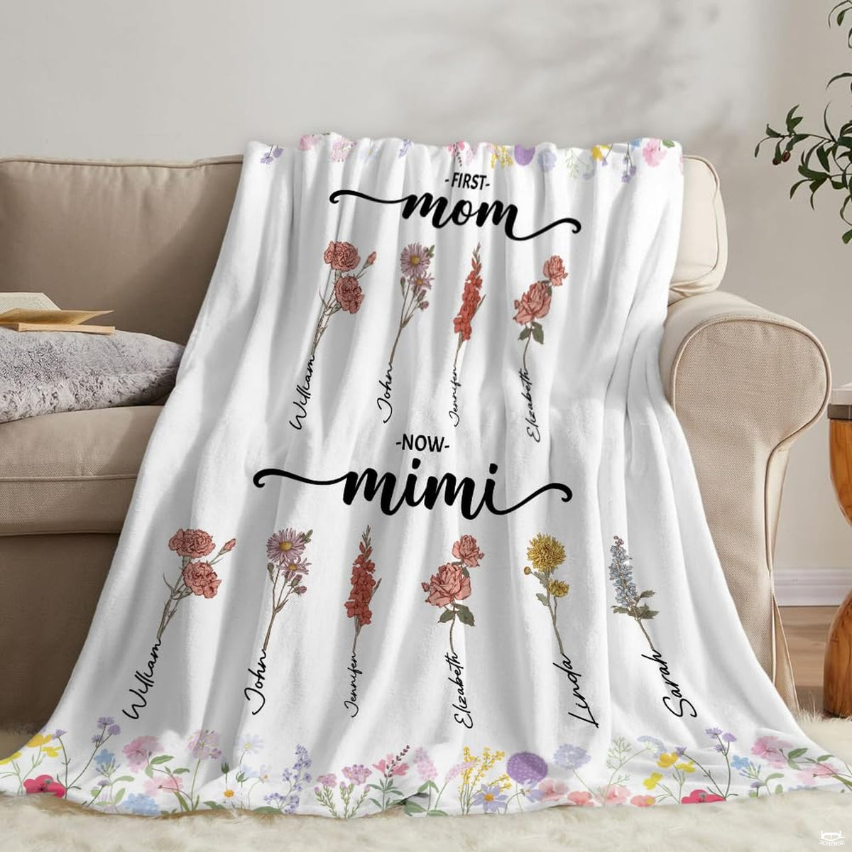Botanical floral artwork showcasing blooming petals and graceful calligraphy.