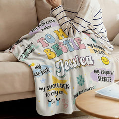 Retro pastel best friend design with bubble typography and colorful friendship doodles, view 6.