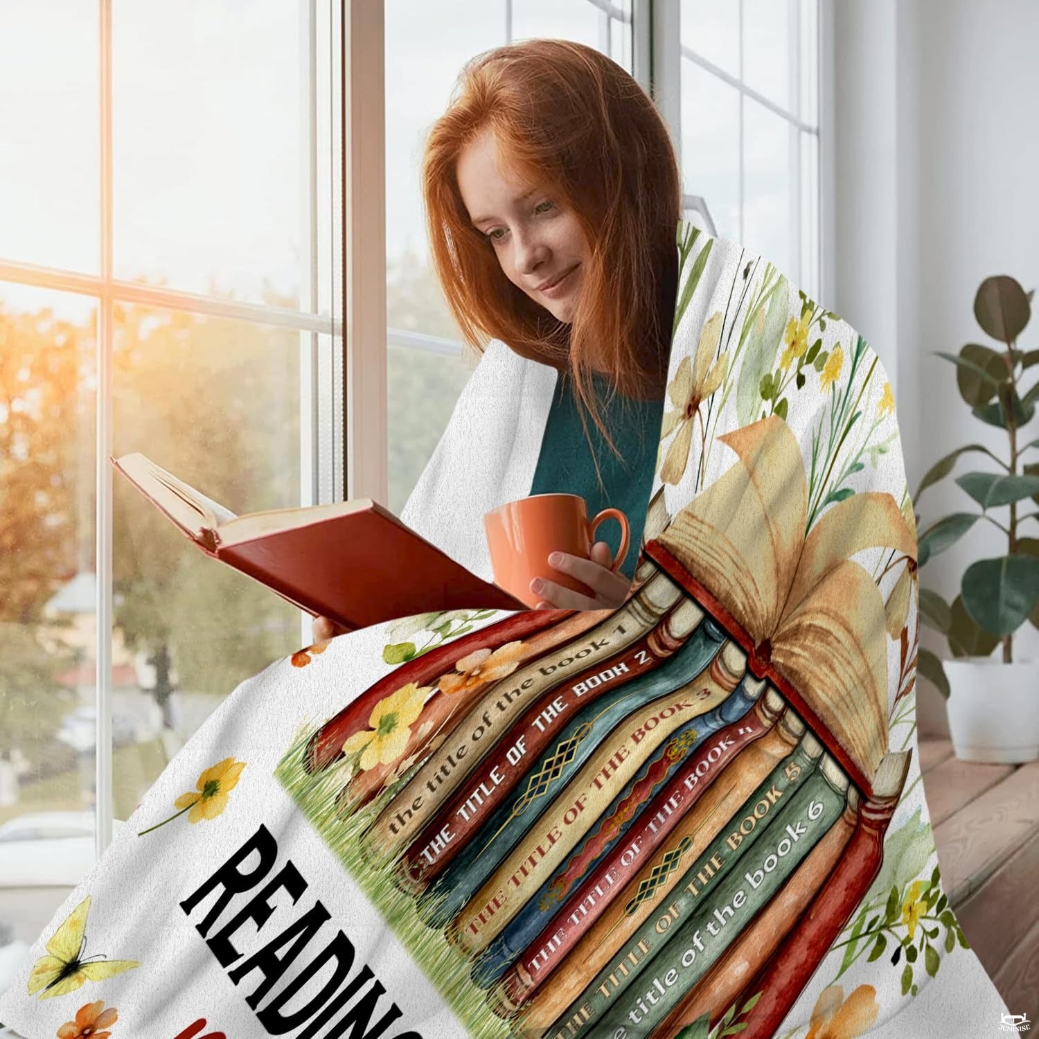 Personalized Just A Girl Who Loves Books Blanket - Custom Name Book