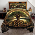 Custom Celtic Tree of Life Quilt Set with Intertwined Roots Design