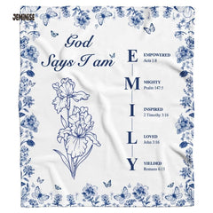 Jeminise Custom Bible Verse Christian Blanket, Personalized Inspirational Bedding