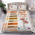 Christian Bedding Set – Inspirational Bible Verse Comforter – Religious Bedding for Women, Faith Gift for Mom, Daughter, Sister, Birthday & Religious Gifts (God Says I am #2)