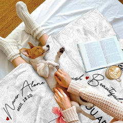 Custom Christian Inspirational Sophia Blanket, Machine Washable